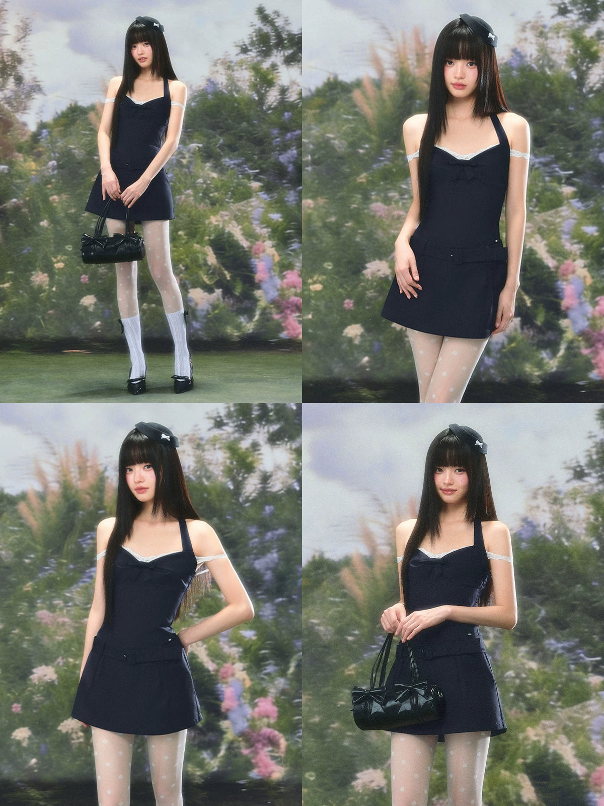 Lace Halter A-Line Dress