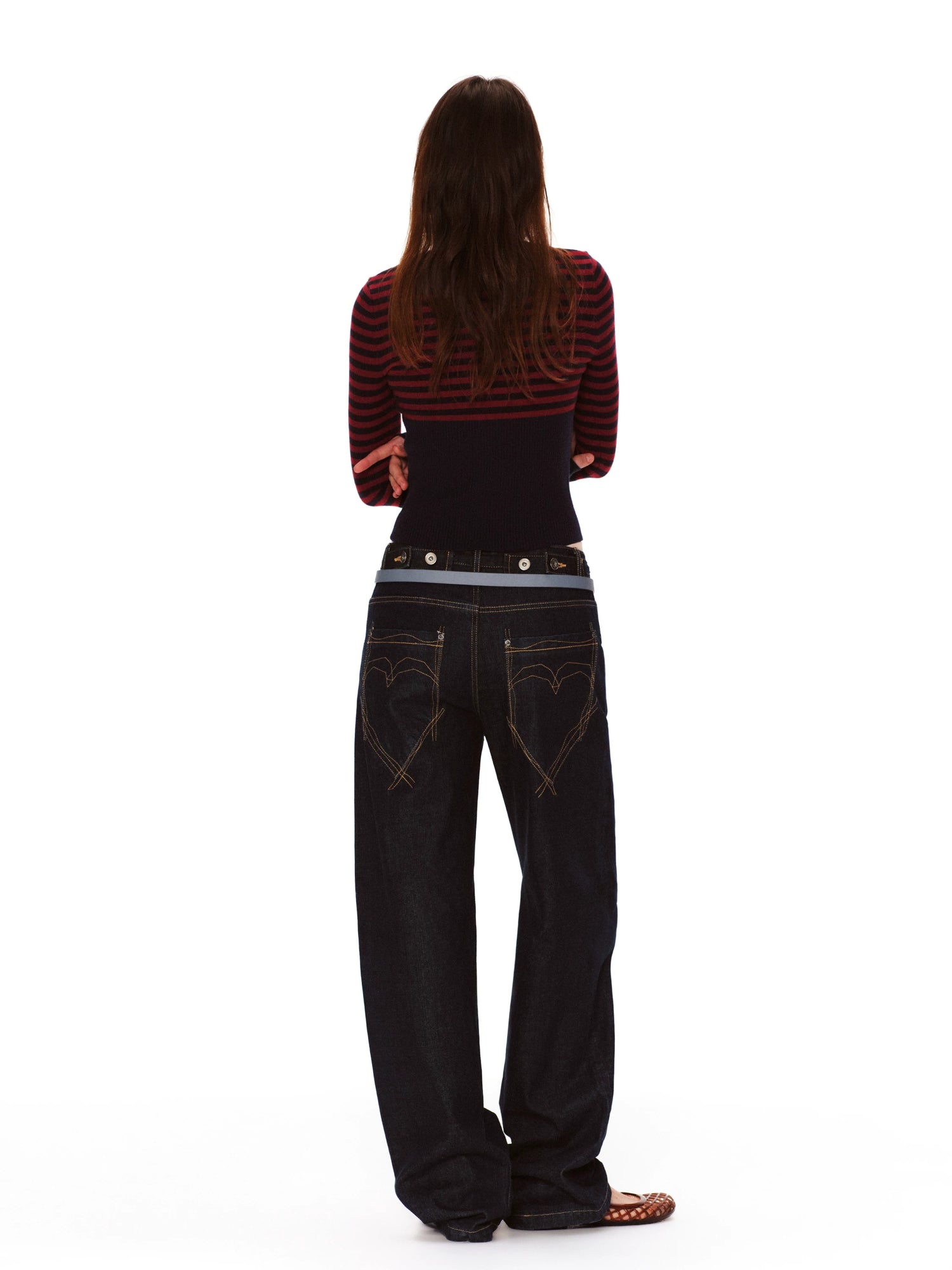 Contrast Pocket Jeans