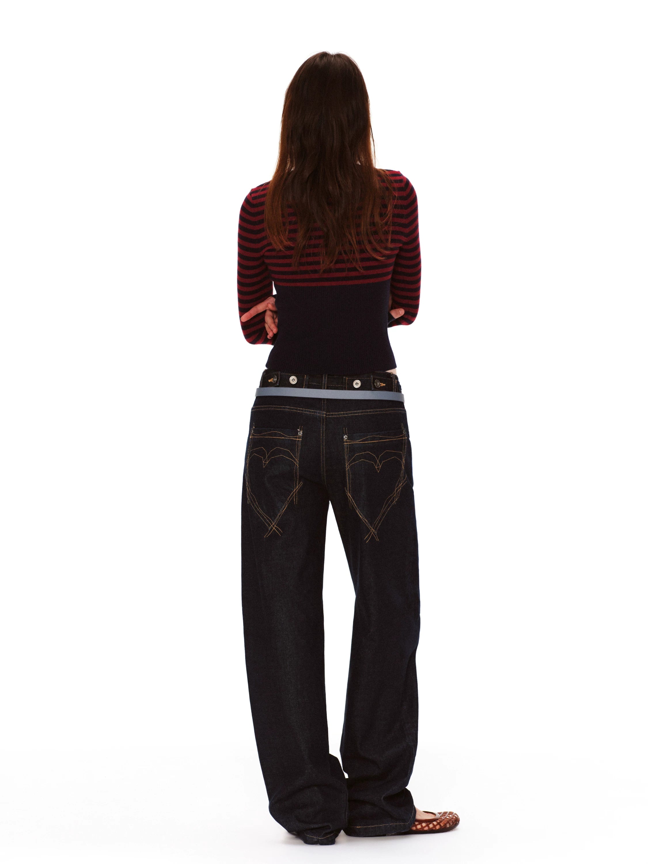 Contrast Pocket Jeans