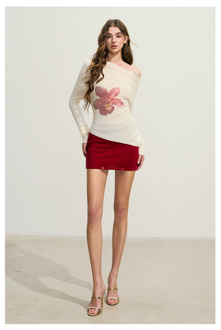 Asymmetrical Knit Top &amp; Mermaid Skirt Set