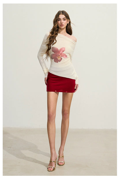 Asymmetrical Knit Top &amp; Mermaid Skirt Set