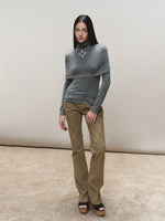 Gem-Detail Two-Piece Knit Set