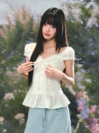 Floral Puff Sleeve Blouse