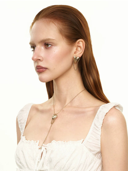 Heart Tassel Y Necklace