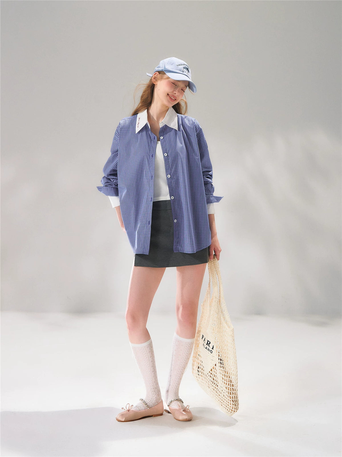 Blue Plaid Polo Shirt