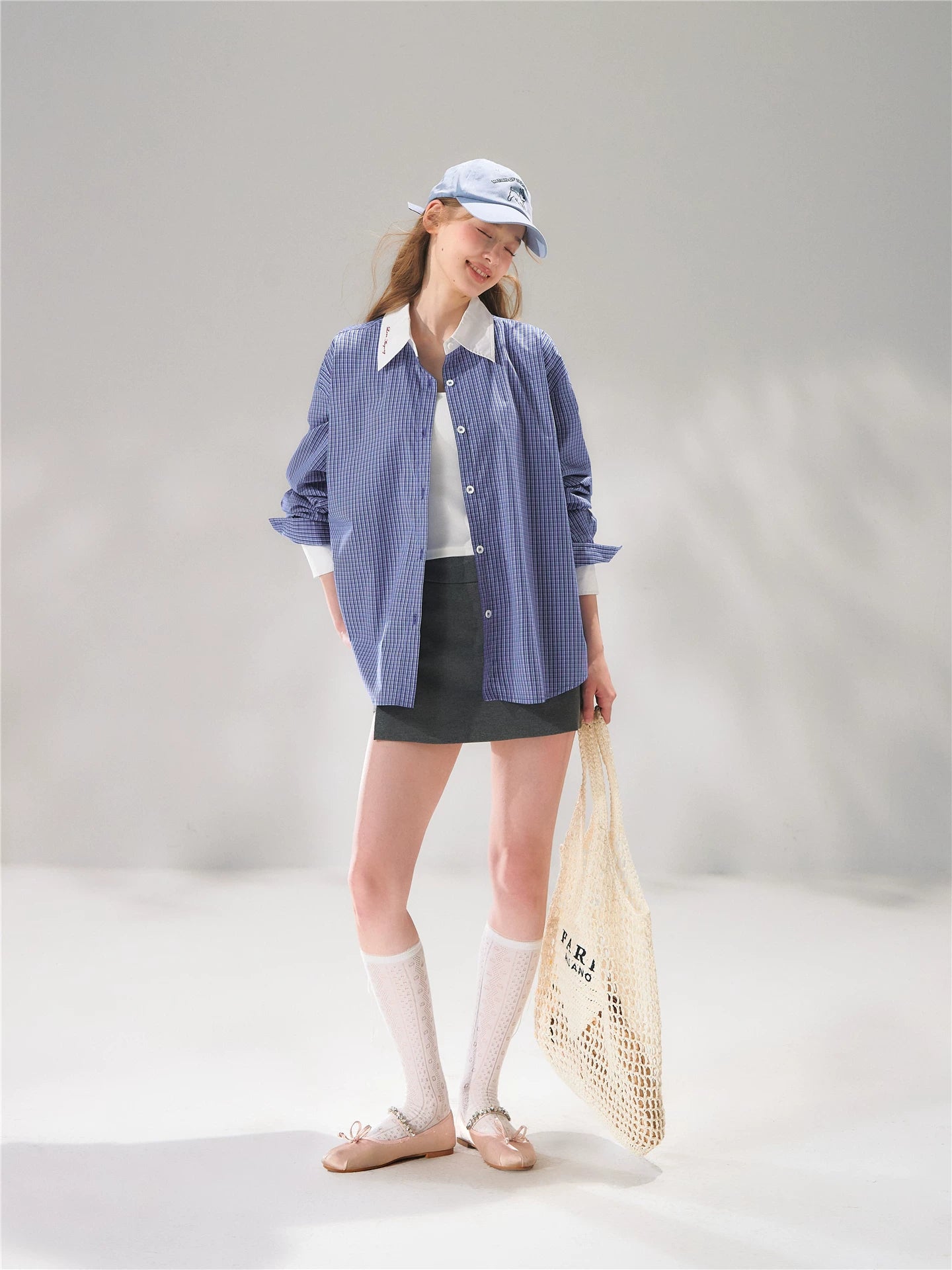 Blue Plaid Polo Shirt