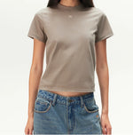 Embroidered Badge Cropped T-Shirt