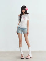 Floral One-Shoulder T-shirt