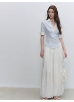 Shell Button Tencel Balloon Pants
