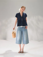 Rhinestone Capri Jeans