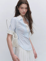 Striped Layered Waist Shirt