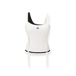 Color Block Mock Two-Piece Halter Top