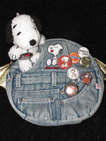 Winged Denim Backpack