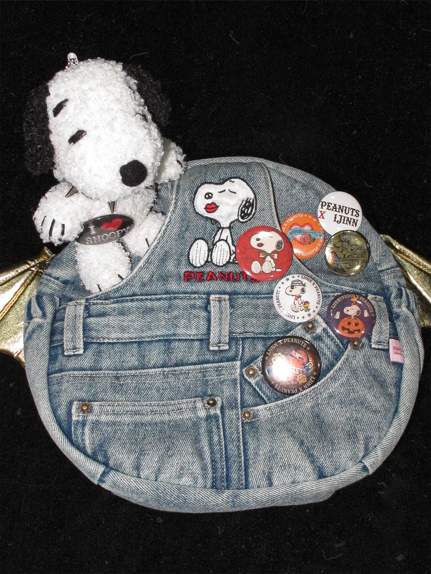 Winged Denim Backpack