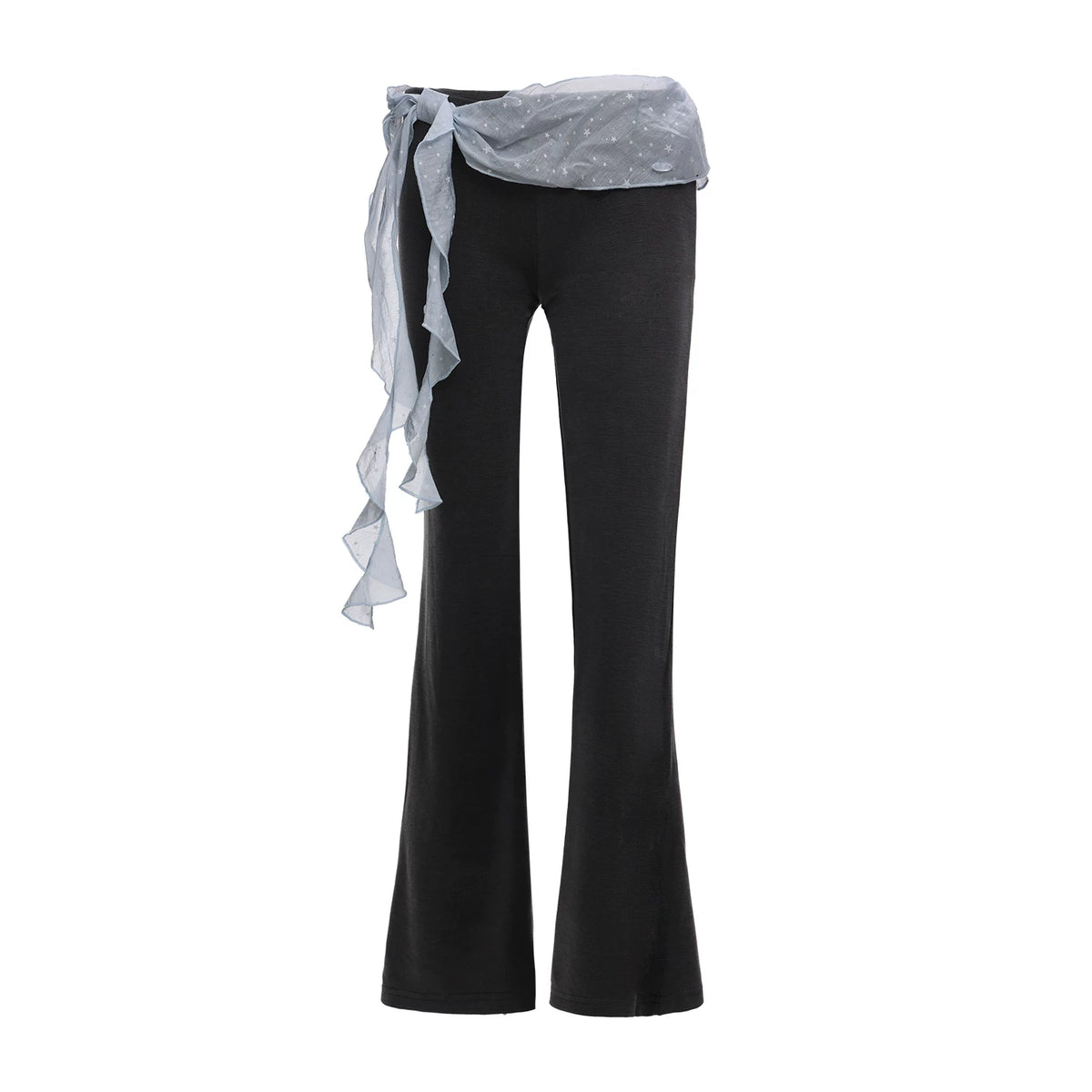 Ribbon Detail Flared Pants