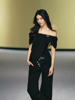 Lyocell One Shoulder Ruched Top