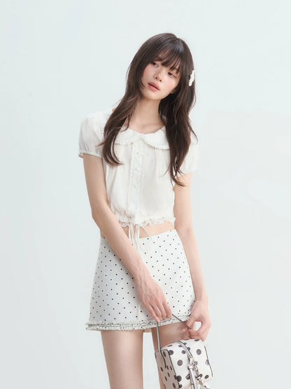 Doll Collar Lace Blouse