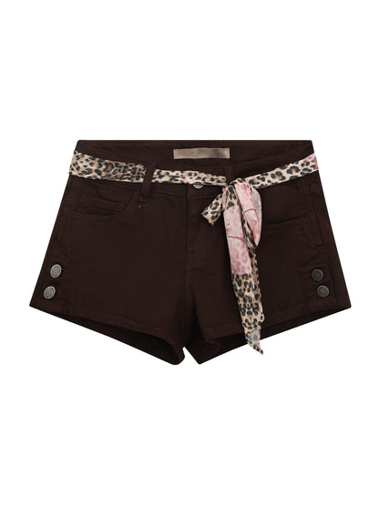 Vintage Dark Brown Denim Shorts