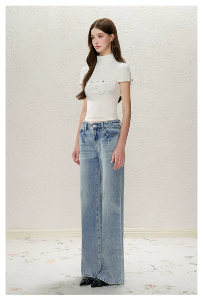 Lightning Whisker Washed Flare Jeans