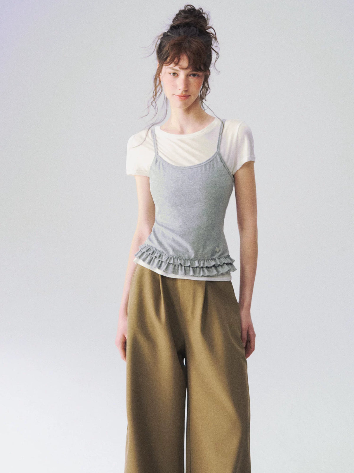 Ruffle Layered Tee Set