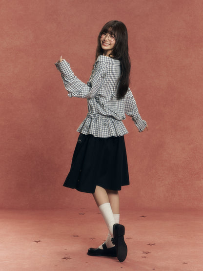 3D Floral Off-Shoulder Shirt