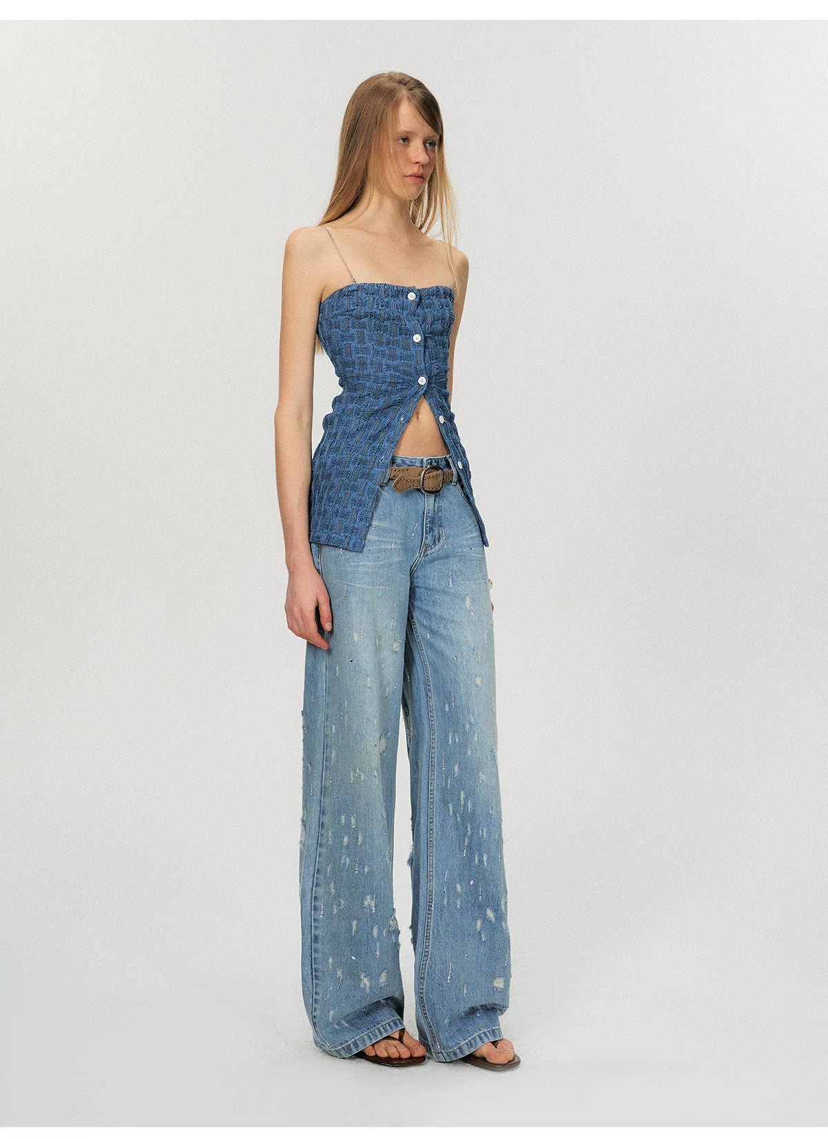 Crystal Distressed Jeans