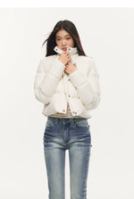 Black & White Pearl Down Short Jacket