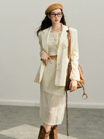 Black & White Embroidered Hollow Out Skirt