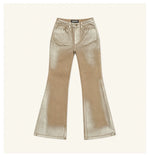 Ancient Myth Handcrafted Gold Wax Mid-rise Flared Jeans