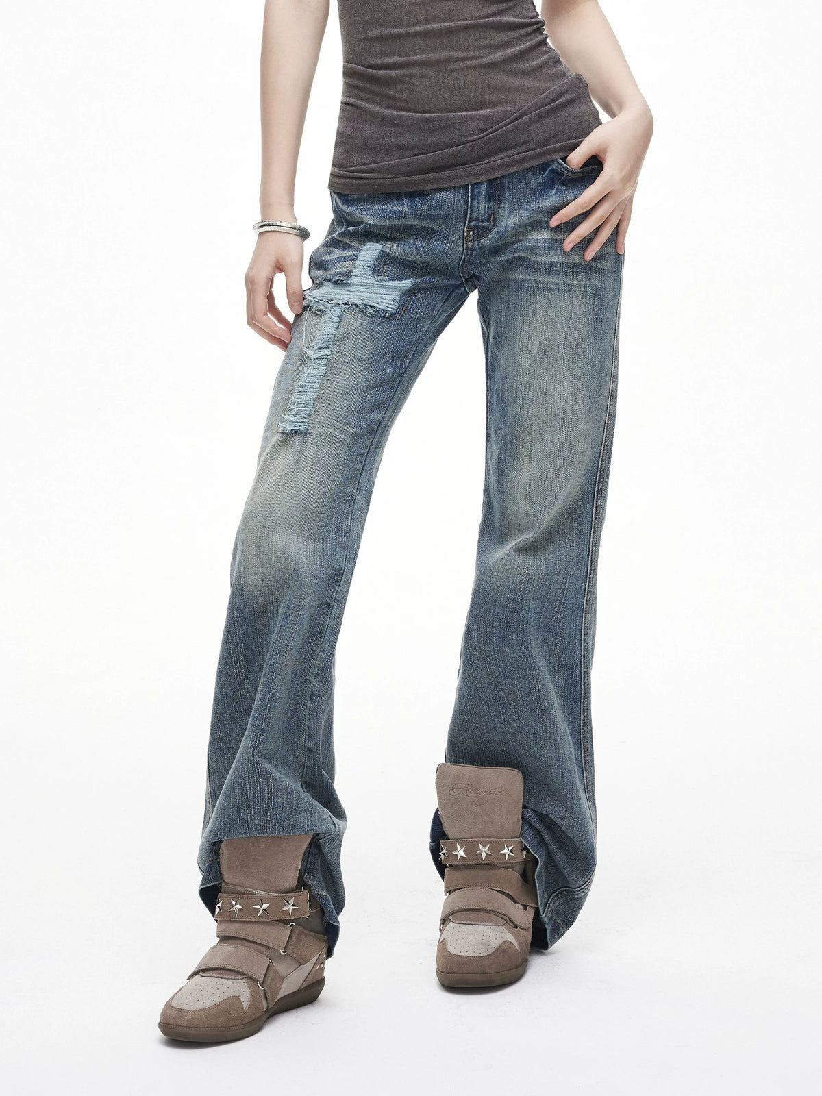 Cross Flare Jeans