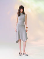Draped Tie Top Skirt Set