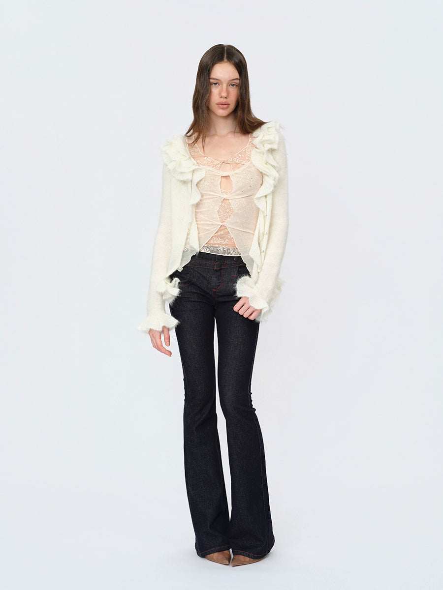 Sheer Lace Layered Blouse
