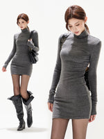 Turtleneck Knit Bodycon Dress