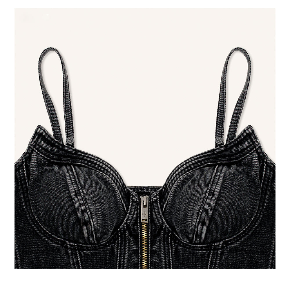 Wild Black Demon Denim Vest