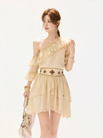One-Shoulder Ruffle Dress
