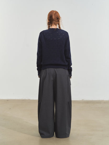 Vintage Plaid Tie Cardigan