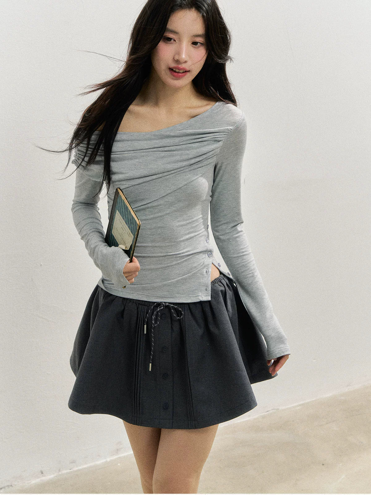 Romantic College Two-piece Mini Skirt