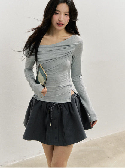 Romantic College Two-piece Mini Skirt