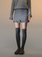 3D Rose V-Neck Knit Set
