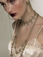 Baroque Wind Flashes Cross Choker