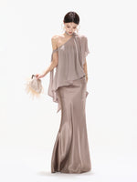 Draped Chiffon Halter Top
