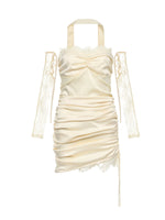 Satin Lace Slim Dress
