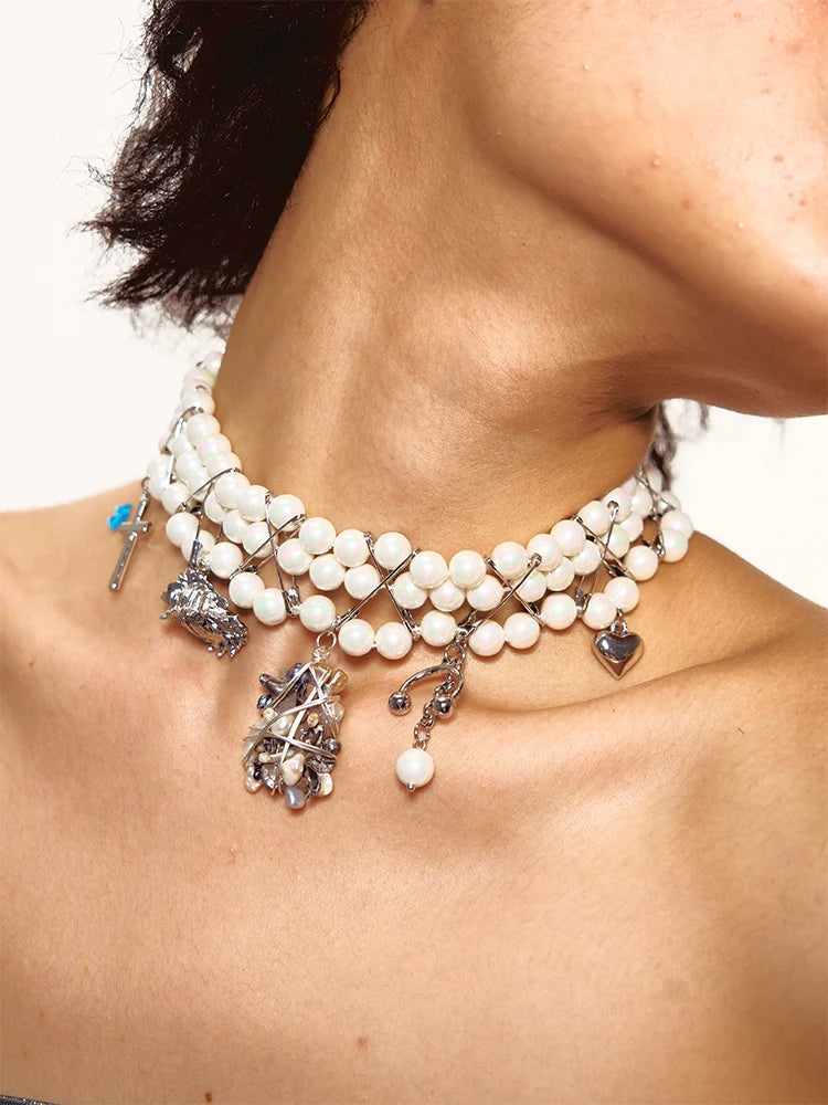 Spercial-shaped Baroque Pearl Collar