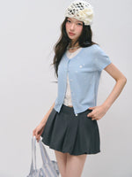Polka Dot Layered Knit Tee