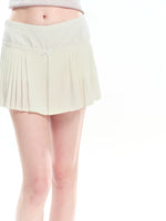 Pleated Chiffon Mini Skirt