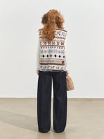 Fair Isle Patterned Fleece Vest