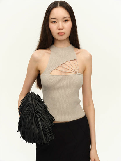 Tri-Color Textured Knit Pullover