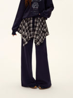 Asymmetric Stripe Print Sweat Set