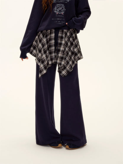 Asymmetric Stripe Print Sweat Set