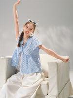 Polka Dot Ruffle Blouse